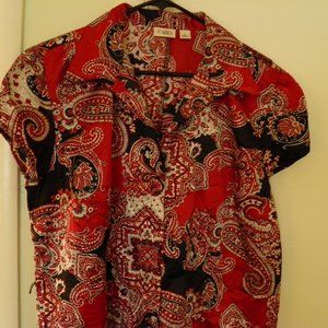 Cato Paisley Print Blouse Sz XL